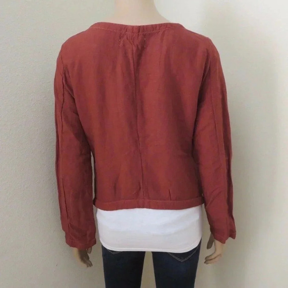 NEW Lucky Brand Henna Linen Jacket Size Small - Picture 7 of 8